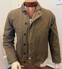 Vintage WW2 1940s US Navy N-1 Deck Jacket Workwear Coat Salty Vtg 40s USN sz 40 picture