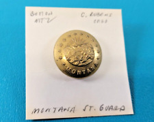 Antique Montana State Guard Military Button Chas Rubens Co. 7/8