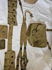 ww2 Musette Bag Garand Belt M36 Suspenders LOT picture