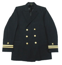 US Navy Dress Officer Jacket 42 L Service Blue Uniform Coat Poly/Wool Gabardine picture