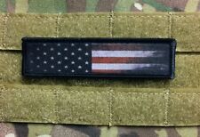1x4 Distressed USA Flag  Morale Patch Tactical Military Army Funny Badge Hook picture