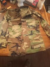 US Army Woodland Camo Ripstop Jacket/shirt with Patches (23SL1-146) picture