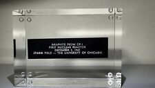 RARE PIECE OF GRAPHITE FROM CHICAGO PILE-1 (CP-1) LUCITE PAPERWEIGHT picture