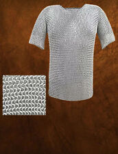 ALUMINUM Butted Chain mail Shirt Haubergeon, Medieval Costume Armor picture