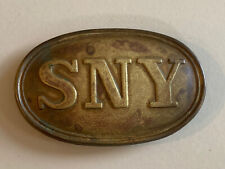 Vintage Replica  Stamped Brass SNY Belt Buckle  - Civil War Era Replica picture