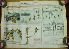 Authentic Soviet USSR Military Army Poster Infantry Attack Warfare Tactics AKM#7 picture
