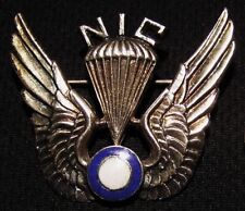 RARE VINTAGE NICARAGUAN ARMY SILVER JUMP WING BADGE - AIRBORNE PARATROOPER picture