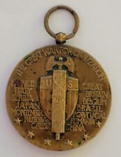 Antique Bronze World War I Victory Medal The Great War for Civilization Pendant picture