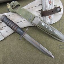 WW2 M1 Carbine bayonet by UTICA w/M8A1 scabbard Unit Marked to 101st Infantry picture