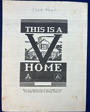 Vintage WWII Civil Defense Radio Script Program V Home Home Front Lot WW2 Book picture