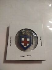 Vintage WW2 Red Cross Eagle Service Pin Enamel Sterling Silver  picture