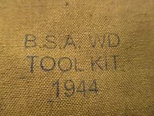 BSA WD ARMY MOTORCYCLE TOOL BAG  1944 PLUS BSA MULTI-  SPANNER picture