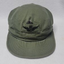 Vintage 1952 Army Master Aviator Military Issued Utility Field Cap Green Faded picture