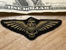 WWII US Navy Uniform Bullion  Pilot Wings Badge  Insignia picture