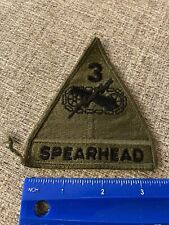 3rd ARMORED Division Patch US Army Spearhead Subdued INV9728 picture