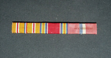 Original WW2 US Army Second World War Service Three Ribbon Rack steel backing picture
