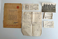 WW2 HOME GUARD LOT X6 CERTIFICATE OF SERVICE  PHOTO, LOG, RECEIPTS picture