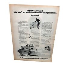 Vintage 1972 US Coast Guard Original Ad epherma picture