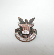 Vintage US Air Force Civilian 10 Years Service Copper n Enamel Lapel or Hat Pin picture