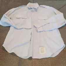 Navy  vtg light blue long Sleeve Shirt. Size 16 1/2 DLA100-80-C-2409 picture
