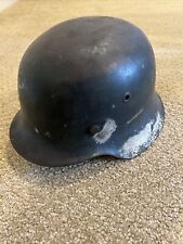 WWII GERMAN M42 HELMET WINTER CAMO WITH PARTIAL LINER picture