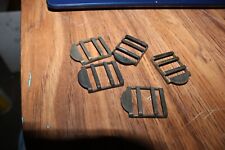 orig WWII field gear brass replacement 1 inch ladder lock buckles lot of 5 picture
