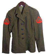 Vintage U.S. Military Marine Coat Sz 8R Dress Blazer Womens Uniform Poly/Wool picture