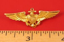VINTAGE VANGUARD GOLD FILLED # 154 PILOT CREW AIR FORCE MILITARY WINGS INSIGNIA picture