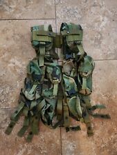 US Military Enhanced Tactical Load Bearing Vest w Pouches Woodland M81 BDU ALICE picture