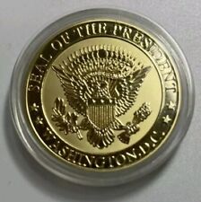 Encased Gold Finished Seal of the President White House Souvenir Challenge Coin picture