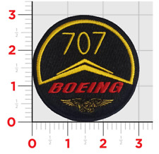 EMBROIDERED BOEING 707 NFO ROUND SHOULDER PATCH WITH HOOK & LOOP picture