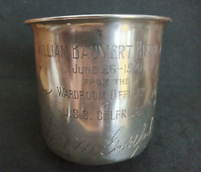 WW2 Naval Sterling Silver Presentation Cup~66 Grams~1942 Destroyer USS Selfridge picture