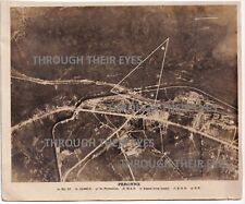 Original WW1 RAF bombing  Aerial  photo Peronne France 1918 103 SQD WWI picture
