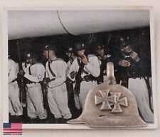 WW2 German NAVY Marine PENDANT Sailors in HELMET Stahlhelm RIFLE Gun SHOCK Troop picture