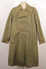 VTG Men's 1940s WWII US Army Officer's Overcoat / Trench Coat Sz M 38 40s WW2 picture
