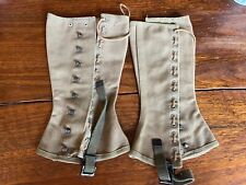 WW2 M1938 US Military Leggings Military Tan WWII Size 1R picture