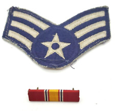 National Defense Service Medal Ribbon Bar and USAF Sergeant Patch USA Military picture