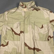US Military Jacket Mens Medium Brown Desert Camo Cold Weather Field Coat Vintage picture