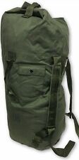 US Military Army DUFFEL /  SEA BAG LUGGAGE Top Load 2 Strap OD NYLON - GOOD picture