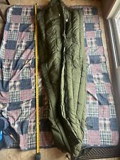 New Rare Down US Military Intermediate Cold Weather Sleeping Bag w Hood Mummy picture