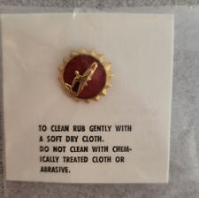Gold & Red Army Minute Man Honorable Discharge Lapel Pin picture