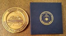 CIA George Bush Center for Intelligence Medal Medallion Challenge Coin & Box 3