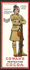 1910s WW1 era CANADIAN MILITIA INSIGNIA Card V15 COWANS Chocolate Cowan #4 War picture