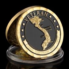 Vietnam War Veteran Ribbon 1959-1975 Challenge Coin Veteran Military Gift picture