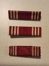 Lot Of 3 Ww2 Army Good Conduct Ribbons One Being British Made. picture
