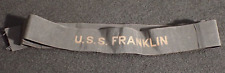 WWI Era USN Navy 'USS Franklin' Sailors Cap Hat Tally Period Receiving Hulk Ship picture