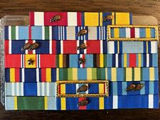 US AIR FORCE RETIRED LT COL ULTRA THIN MAGNETIC BACK RIBBON RACK - 20 RIBBONS picture