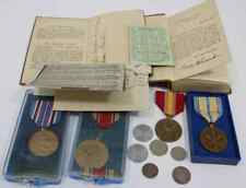 US WWII Military Memorabilia - New testament, Prayer Book, Letter, Medals & Coin picture