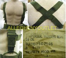 LOT of 2 US MILITARY ARMY USMC OD TROUSER PANT SUSPENDERS M1950 BDU ACU DCU NEW picture