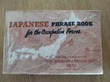 Vintage Japanese Phrase Book for the Occupation Forces 1950 picture